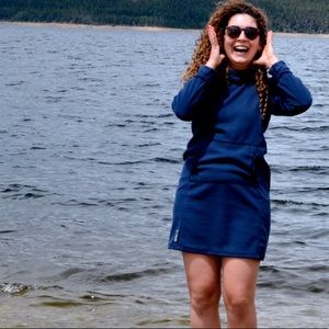 Black Womens medium microgrid melanzana dress. EUC